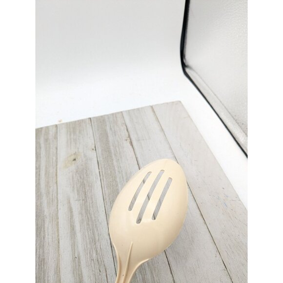 Ekco Slotted Serving Spoon #1 Almond Nylon Plastic 11" Vintage - Picture 5 of 8
